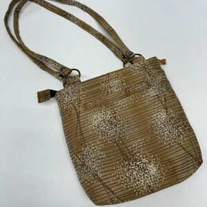 Small Handmade Canvas Purse Dandelion Design Made in USA Lightweight Zip NWOT